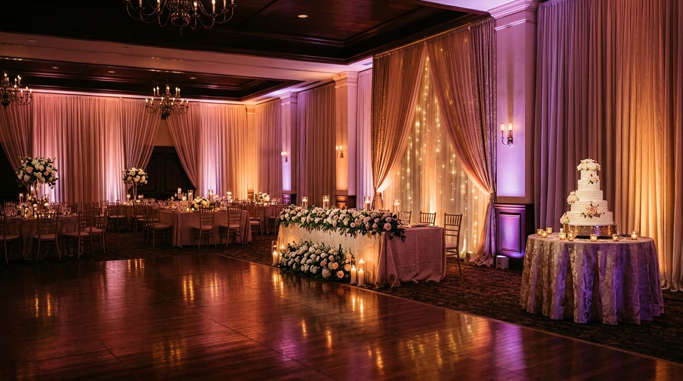 Uplighting Wedding Enhancements for Dance Floors and Tables