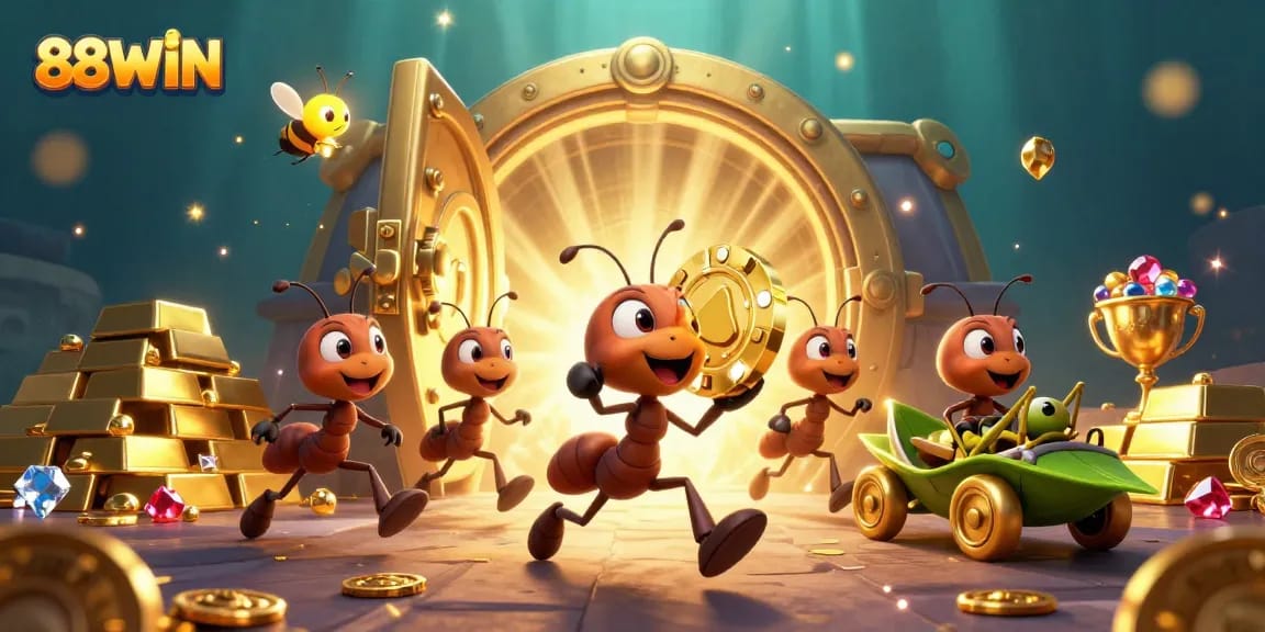 Experience thrilling heists and riches at 88WIN with cartoon characters in a casino adventure.