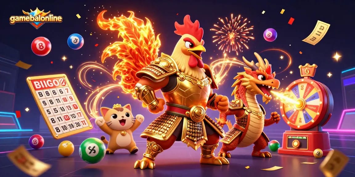 Experience thrilling gameplay at gamebaiionline with vibrant visuals of gaming characters and elements.