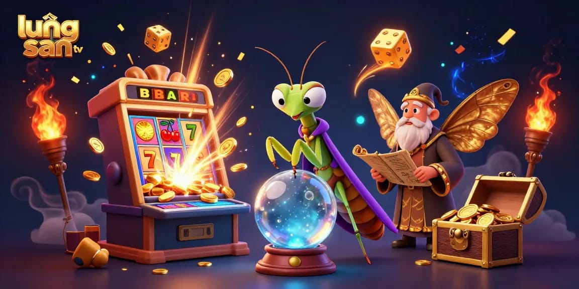 Experience the thrill of lương sơn tv with a vibrant 3D casino scene featuring magical elements and dynamic action.