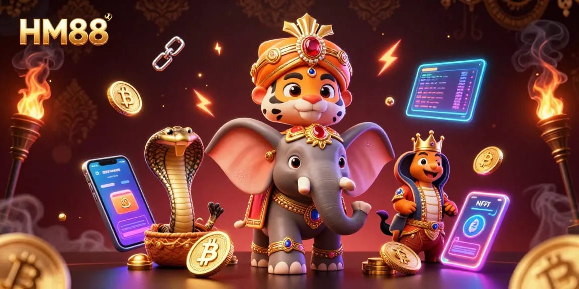 HM88 players dominate the casino scene with vibrant characters, crypto elements, and electrifying energy.