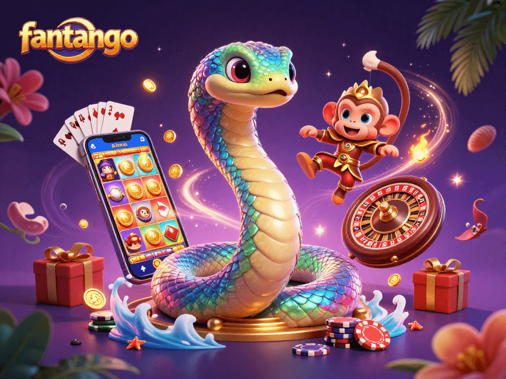 Experience the thrill of fantango with a vibrant scene of gaming characters and elements bursting in action.