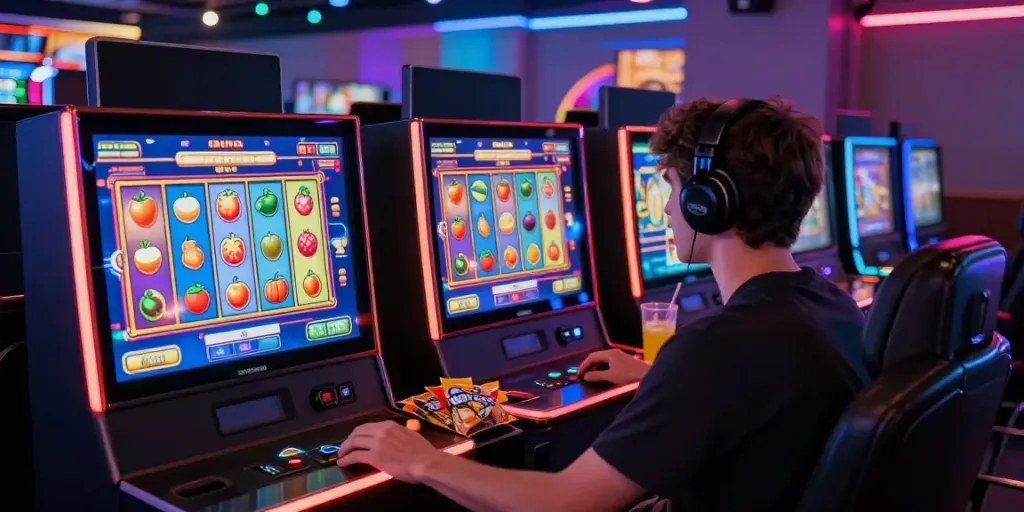 Slot gacor gaming experience with dynamic digital interface and vibrant graphics.