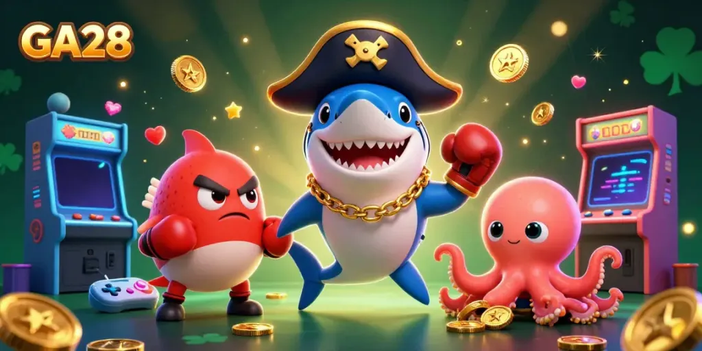 Experience exciting gameplay at GA28 with vibrant characters and dynamic casino elements.