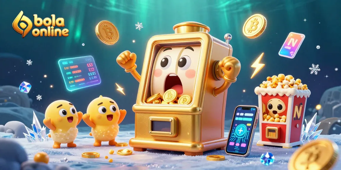 Experience thrilling bola online gameplay with rich visuals of a winning slot machine jackpot.