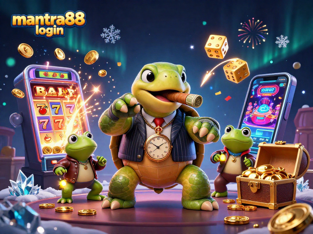 Experience the excitement with mantra88 login as a massive turtle mobster leads the way among jackpots.