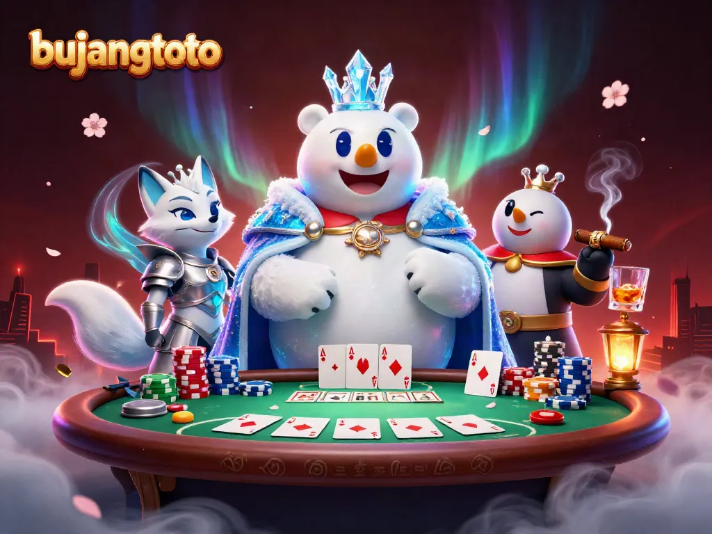 Engage with bujangtoto's vibrant poker scene featuring dynamic characters and game elements.