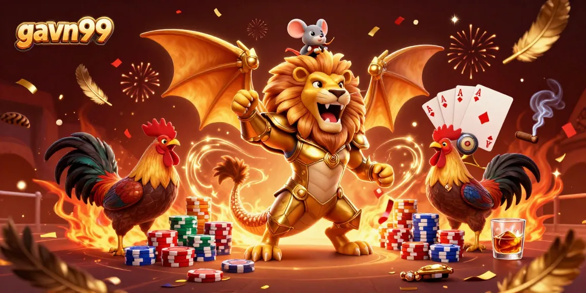 Experience thrilling cockfighting action and excitement with gavn99's vibrant illustration