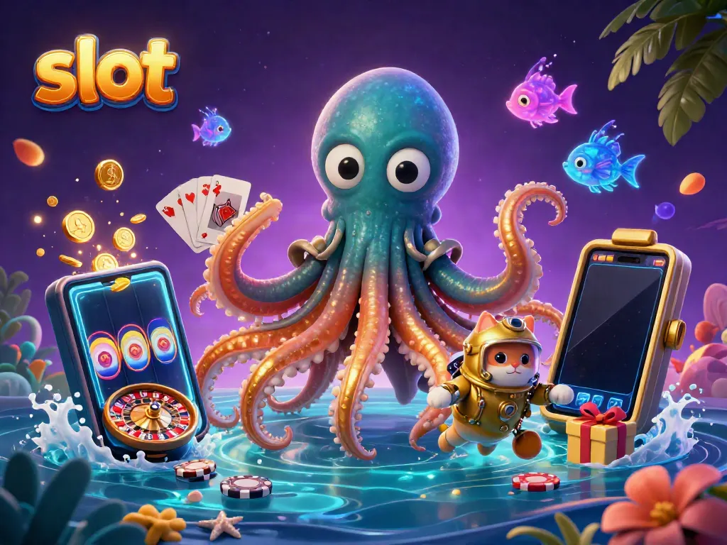 Menangkan slot dengan grafis 3D gokil, kraken raksasa dan kucing selam bersama permainan slot.