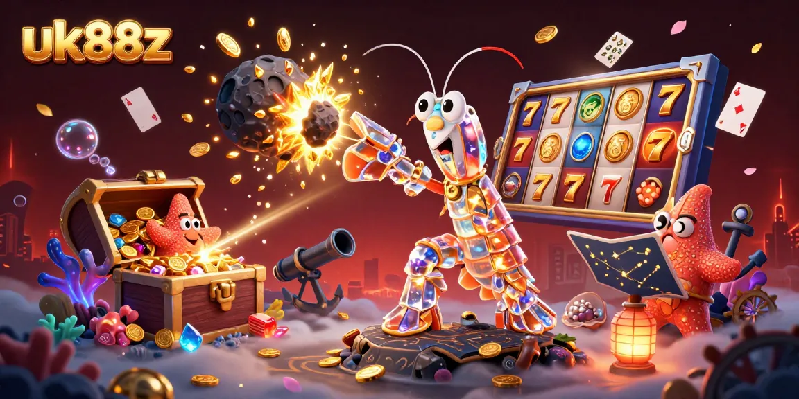 uk88z brand reflects an exciting casino adventure with vibrant characters and glittering treasures.