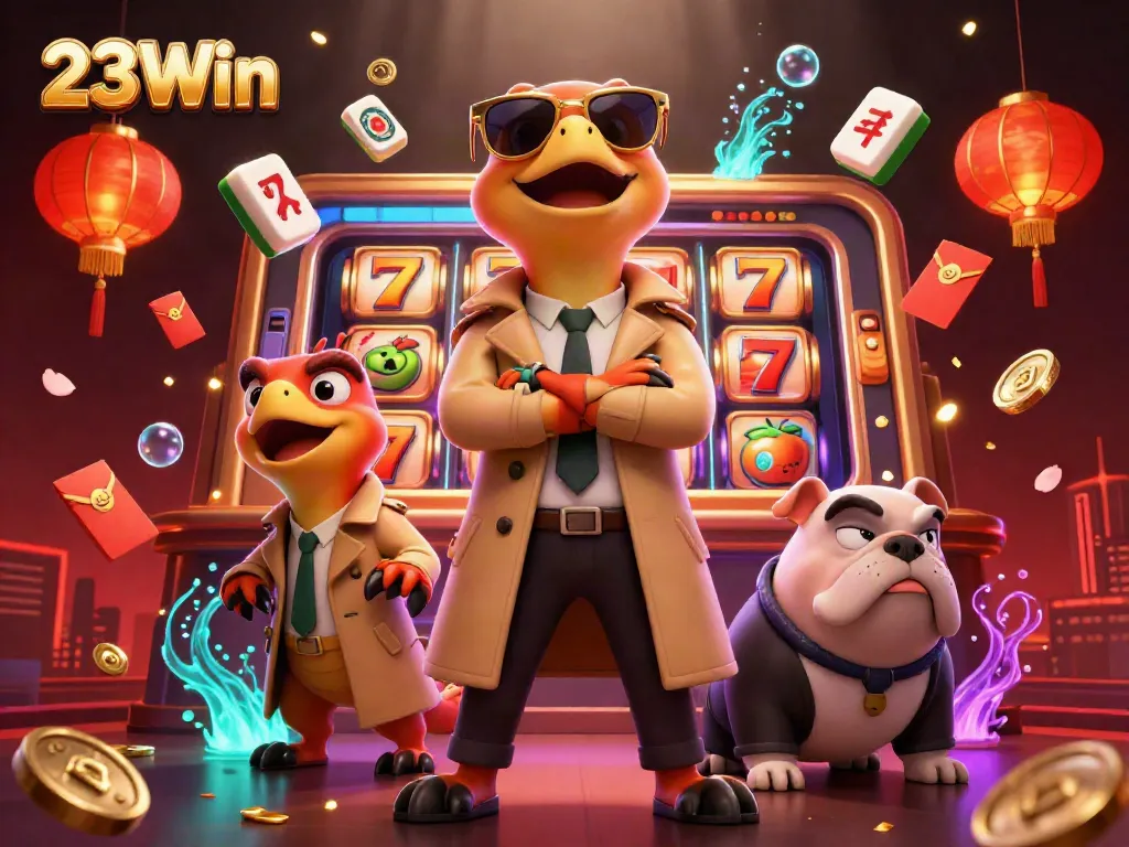 Experience thrilling gameplay at 23Win with dynamic slot action amidst vibrant casino ambiance.