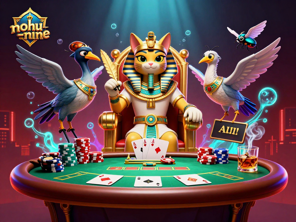 Experience the thrilling game Nine with captivating visuals in a vibrant nohu-nine illustration.