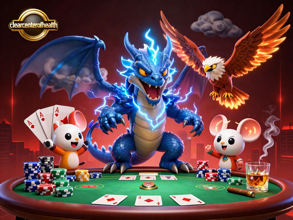 Play exciting poker at clearcenterofhealth with vibrant dragons and hawks thrilling the game.