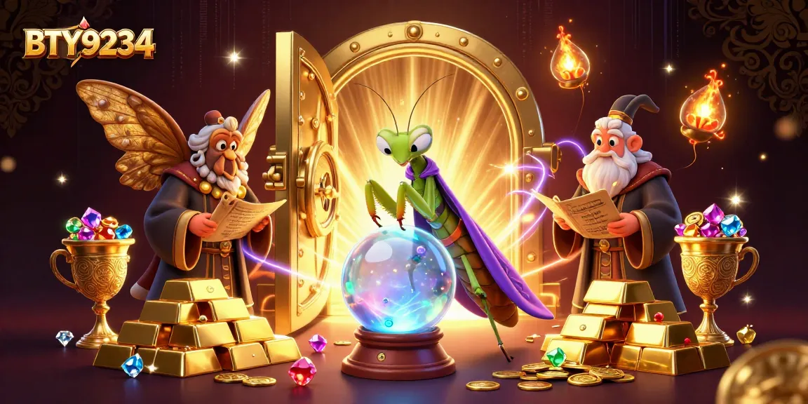 Engage with BTY9234's thrilling casino visuals featuring fortune tellers and treasures.