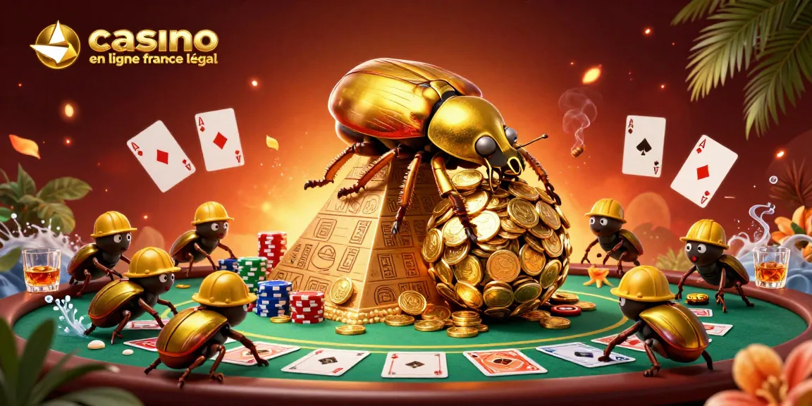 Plongez dans le monde du casino en ligne France légal avec une illustration dynamique de jeux de poker.
