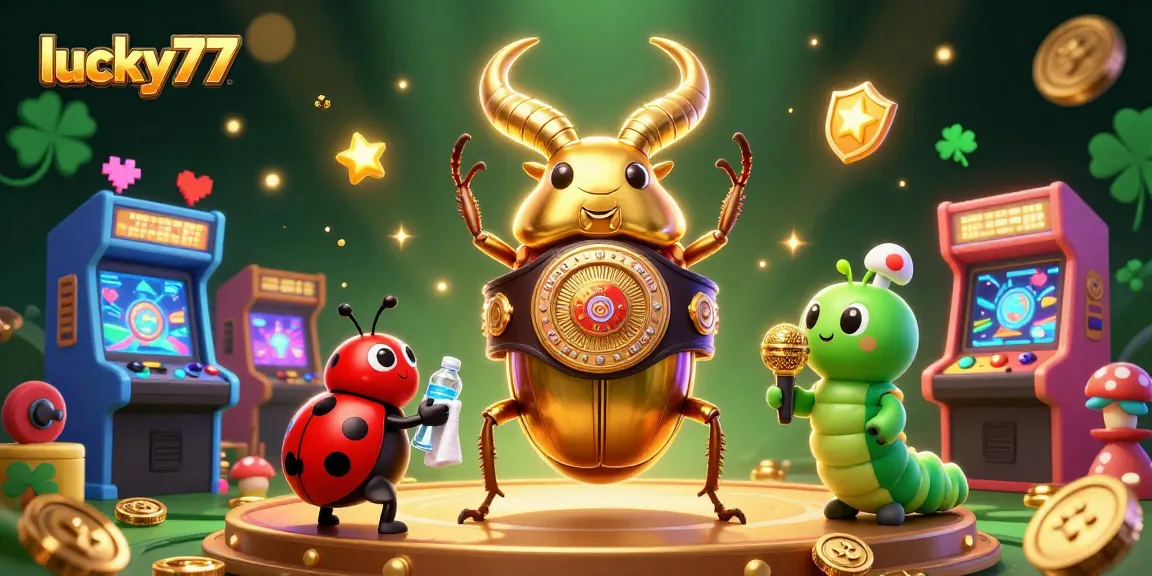 Experience the thrill of luck and winnings at lucky77 with vibrant casino-themed characters.