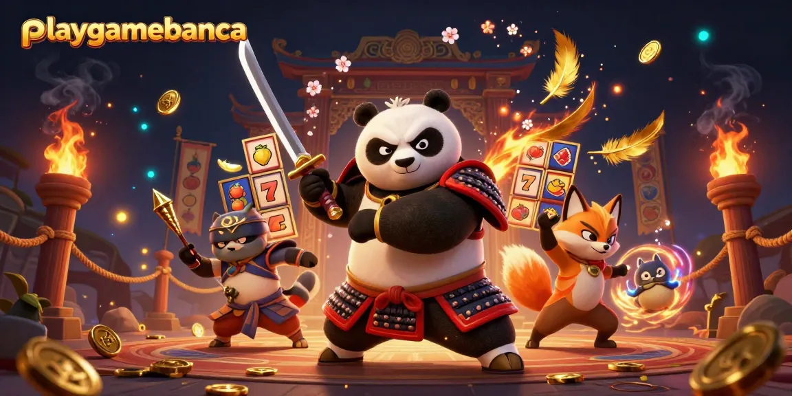 Win big at playgamebanca with a thrilling 3D samurai panda and immersive slot elements!