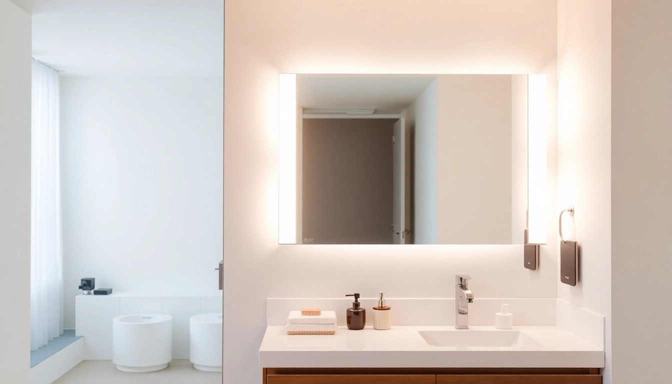 Enhance your space with bathroom mirrors with lights offering modern style and elegant lighting.