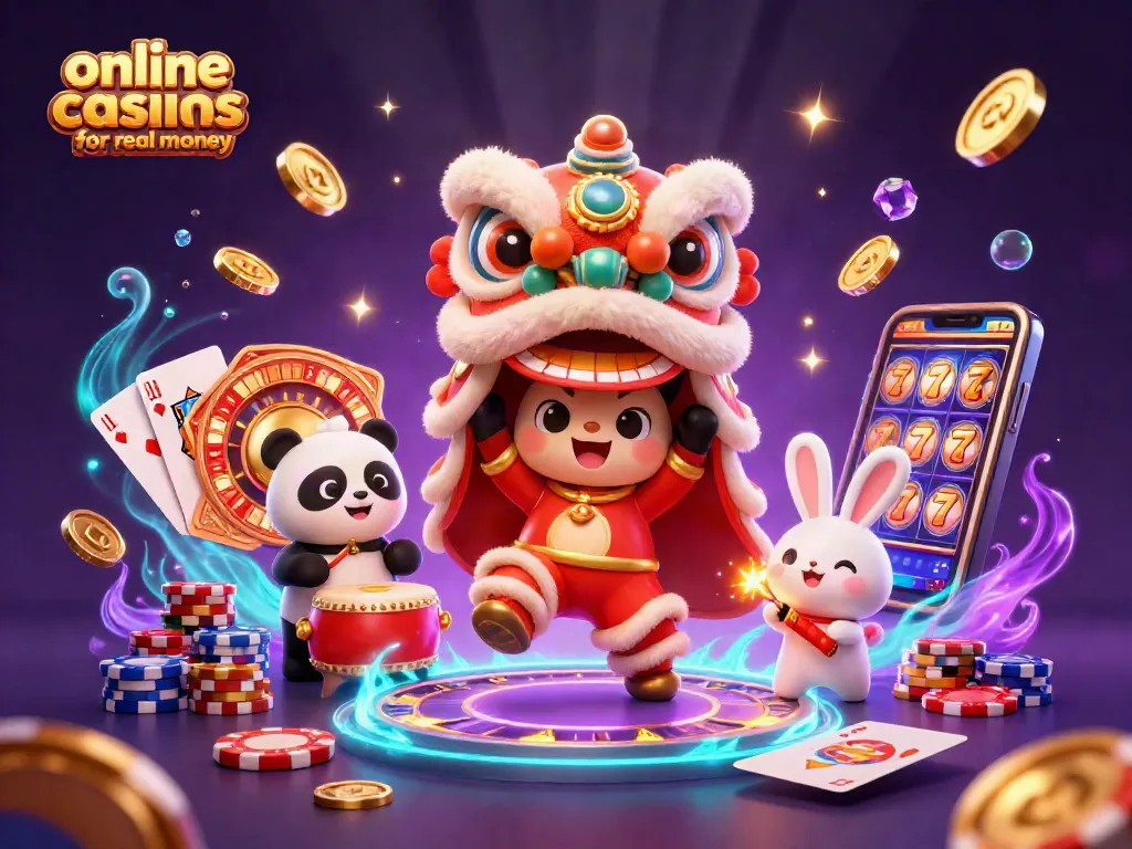 Join the excitement of online casinos for real money with vibrant characters and dynamic gameplay elements.