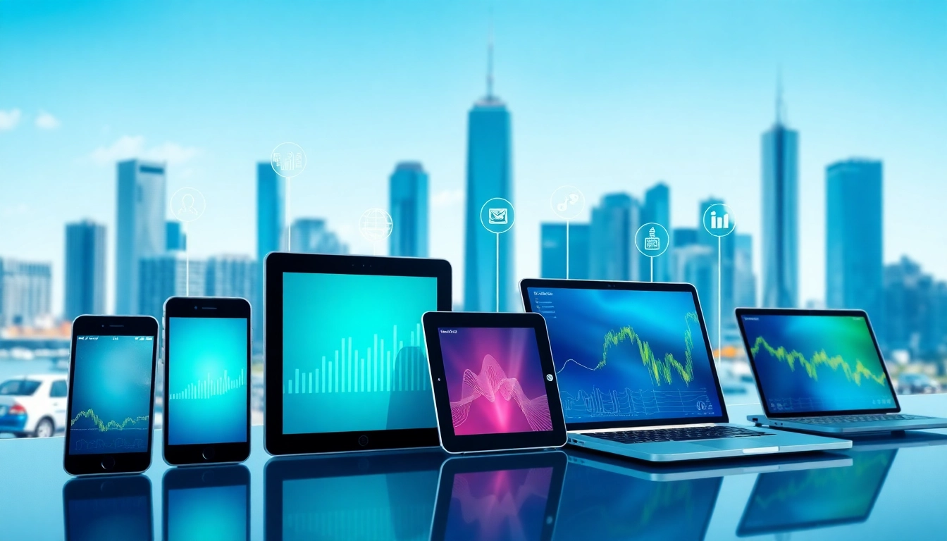 Visual representation of internet history showcasing key milestones and devices.