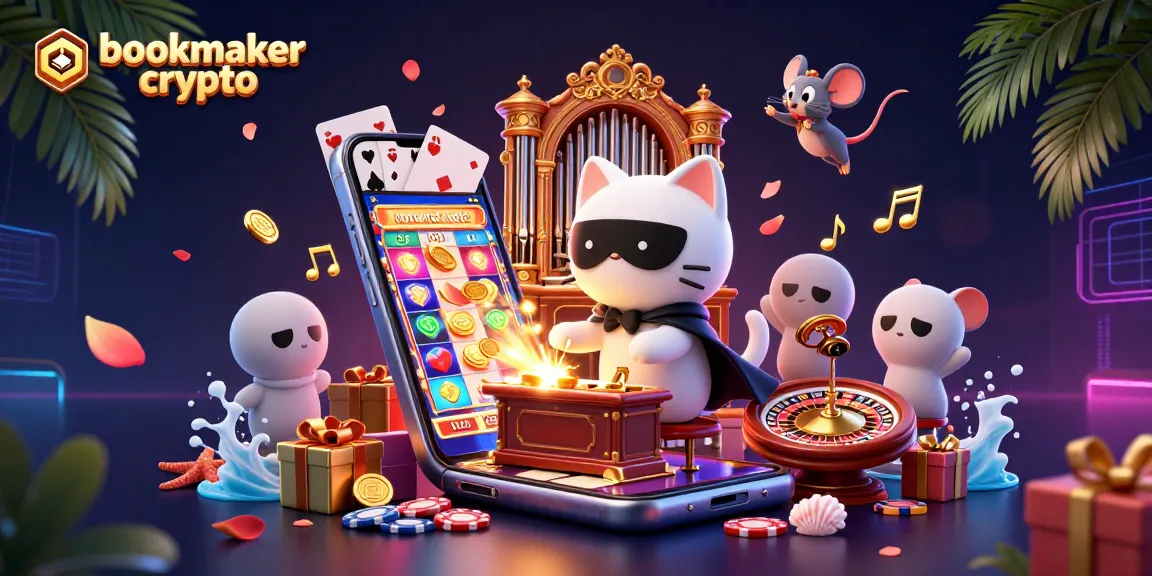 Pariez avec des bookmakers crypto grâce à cette image dynamique et colorée qui illustre une scène de jeu animée.