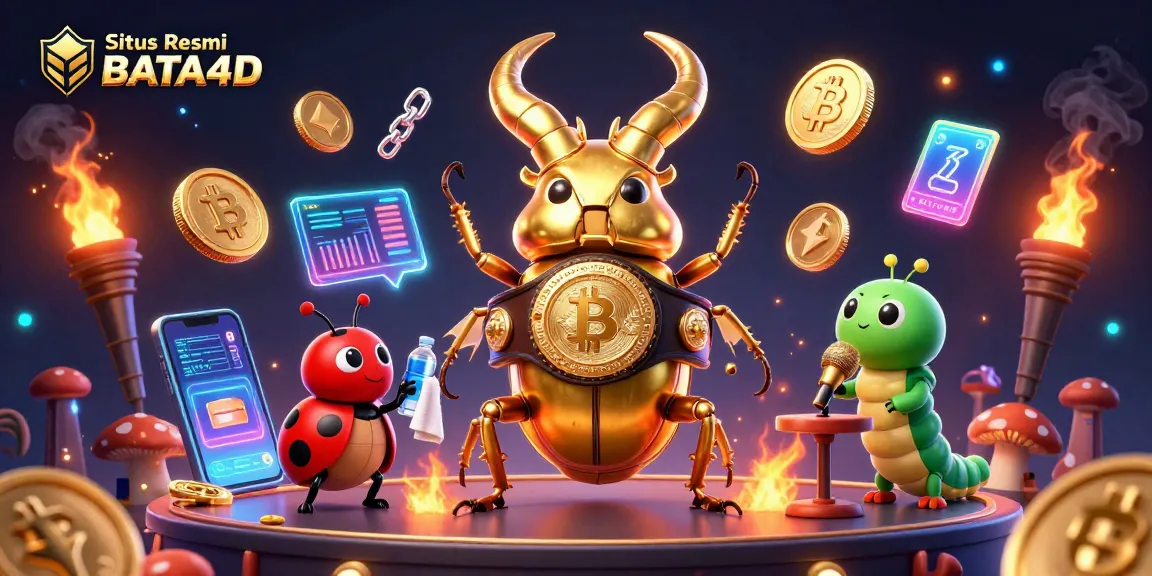 Engage in the gaming world with Situs Resmi BATA4D, showcasing a vibrant illustration of an epic match with digital currency elements.