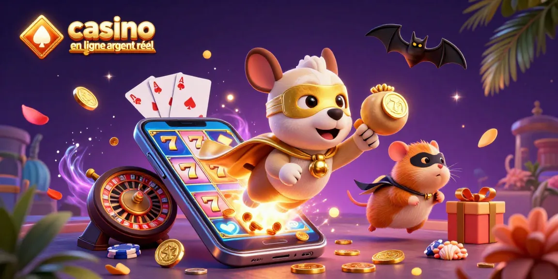 Gagnez des jackpots au casino en ligne argent réel avec un héros canin et un hamster audacieux.