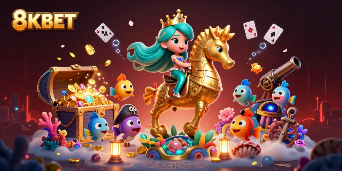 Play the thrilling games at 8KBET with vibrant characters and dynamic casino elements!