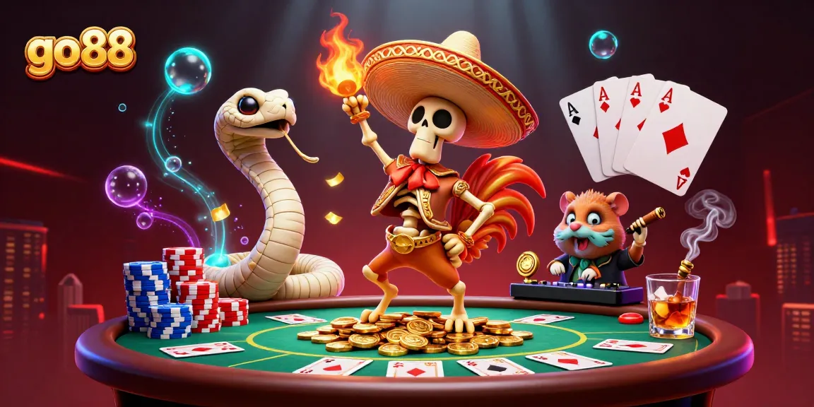 Experience thrilling action with go 88 casino characters interacting amidst a dynamic poker scene.