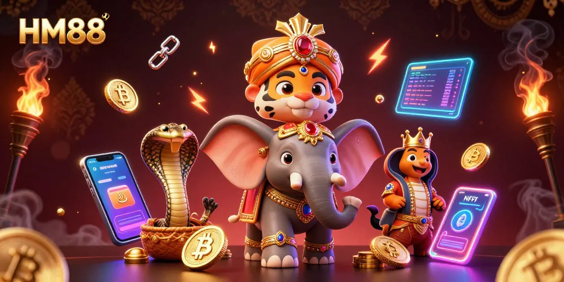 HM88 players dominate the casino scene with vibrant characters, crypto elements, and electrifying energy.