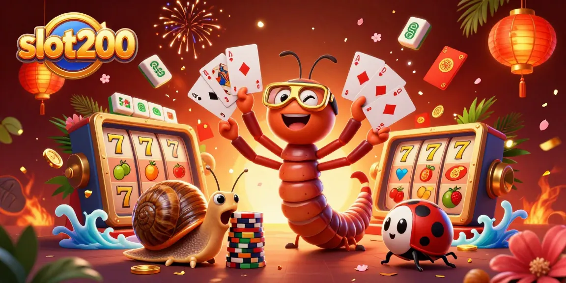 Experience exciting winning moments at slot200 with vibrant casino action featuring unique characters.