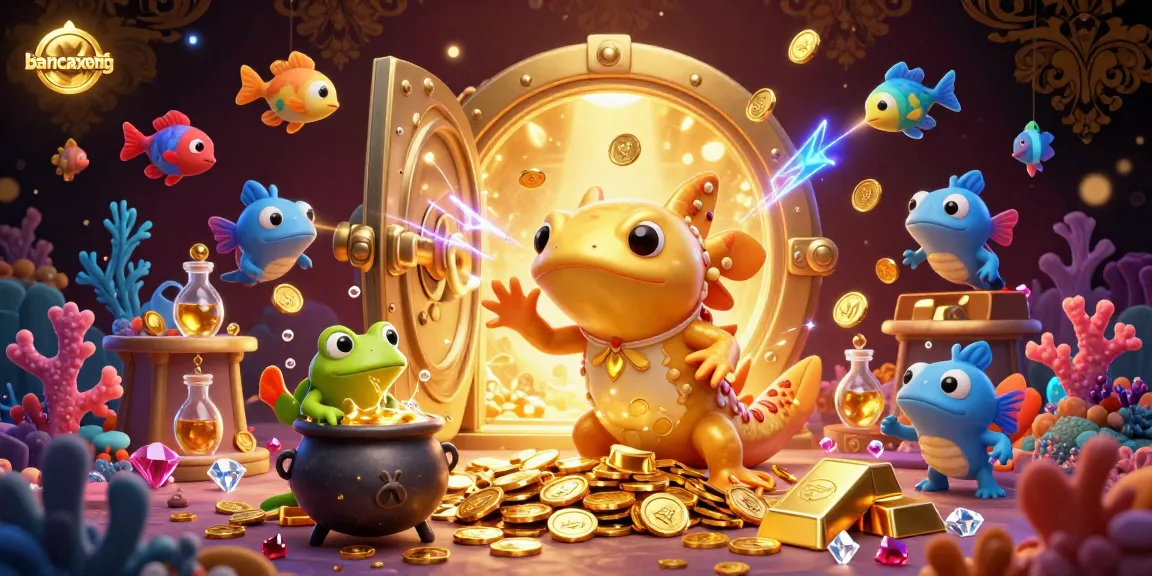 Experience the thrill of bancaxeng with vibrant underwater fish shooting action and treasure galore.