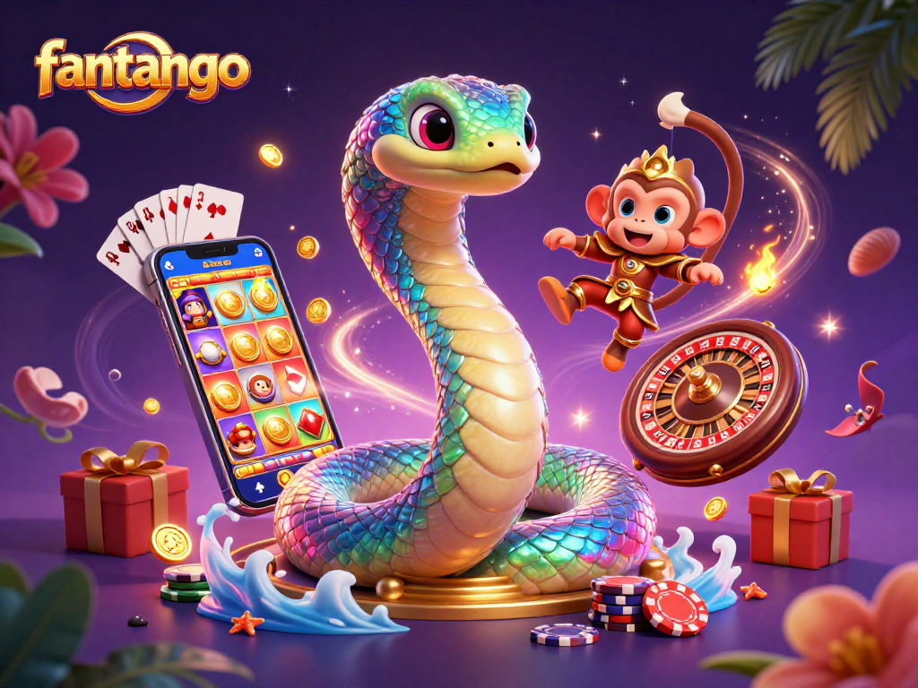 Experience the thrill of fantango with a vibrant scene of gaming characters and elements bursting in action.