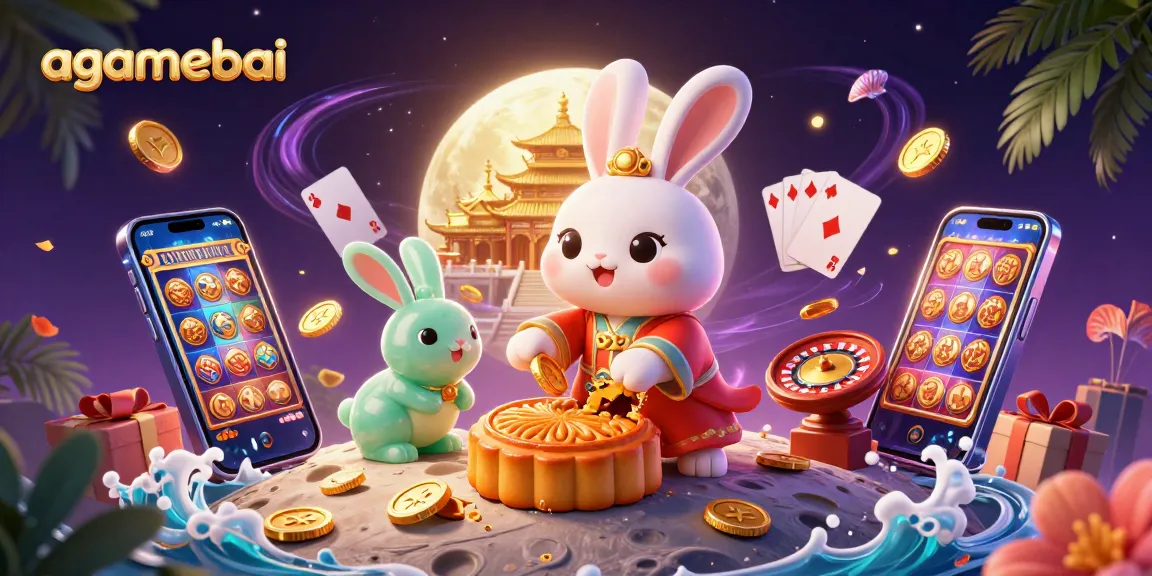 Join the lunar fun with agamebai while the moon rabbit unveils thrilling poker chips!