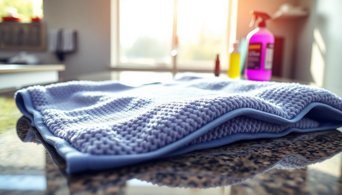 Cleansing microfiber towels for cars with care and precision in a bright detailing space.