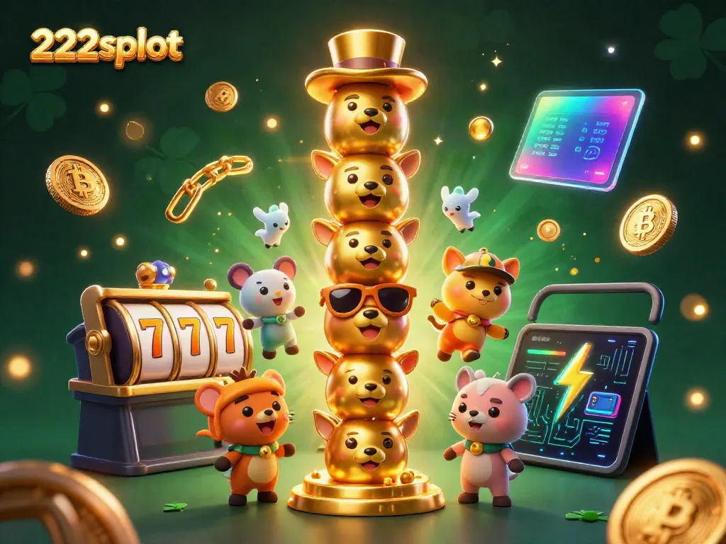 Memenangkan permainan di kasino 222slot dengan simbol emosional dan aksesori kasino.