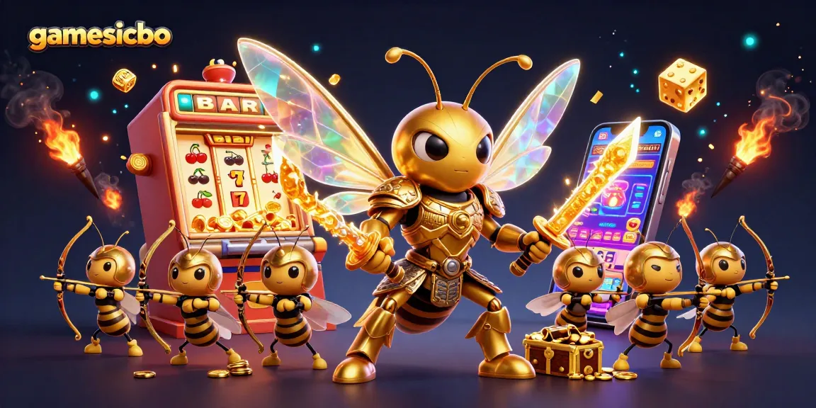 Experience gamesicbo with an epic showdown of characters and prizes in this vibrant casino scene.