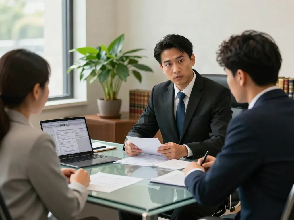 DUI in Cherokee County GA attorney consulting with a client in modern law office