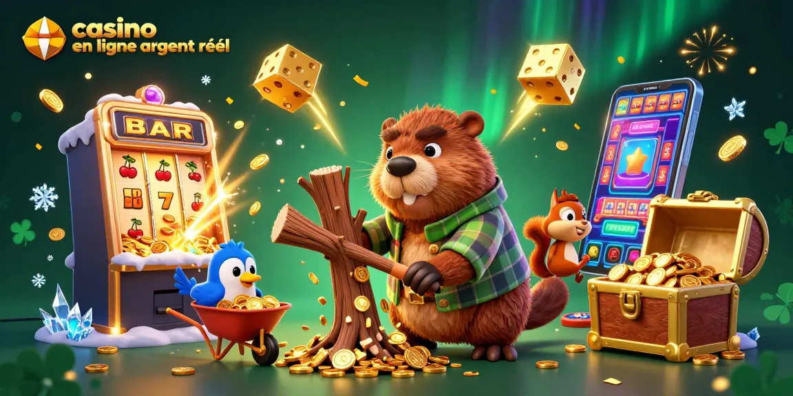 Jouez et gagnez avec casino en ligne argent réel, scène dynamique de casino animée en 3D rempli de trésors.