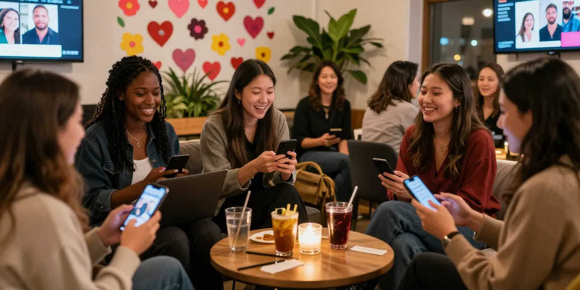Engaging scene of singles enjoying a dating event showcasing HundRoses' vibrant community.