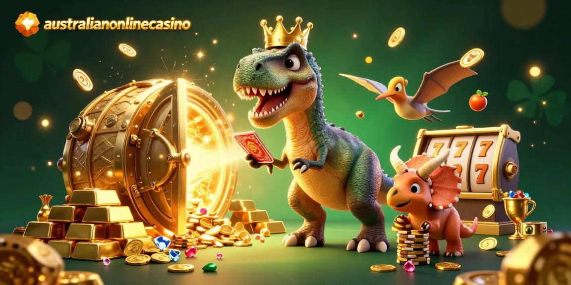 Engage with exciting games at australianonlinecasino featuring a fun dinosaur casino showdown.