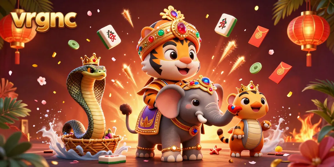 Experience thrilling gameplay at vrgnc with a vibrant casino-themed 3D illustration featuring exotic elements.